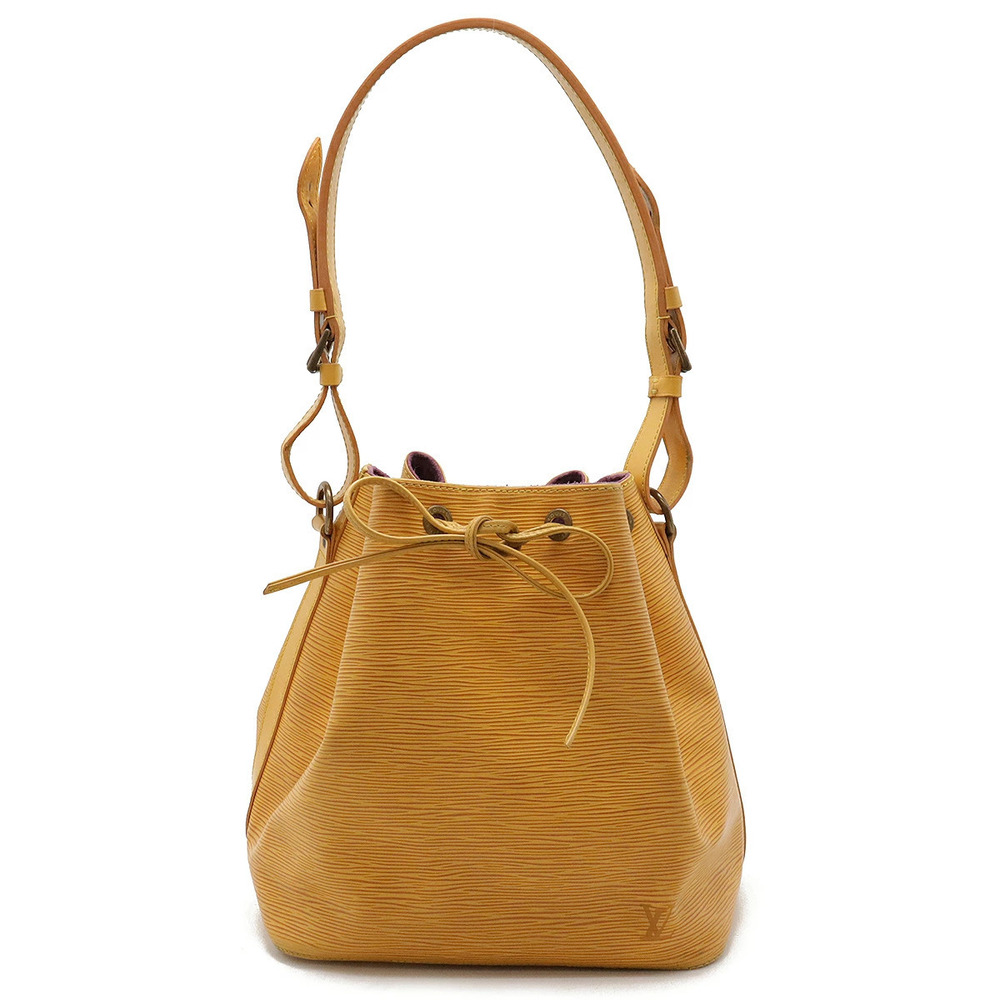 LOUIS VUITTON Epi Drawstring Shoulder Bag Hobo Leather Tassili Yellow